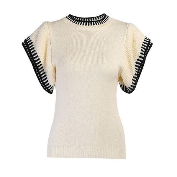 fall/winter arrival style fashion all match frill round neck slim solid color sweater women's sweaters, White;black
fall/winter arrival style fashion all match frill round neck slim solid color sweater women's sweaters, White;black
