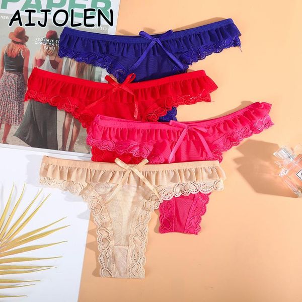 women's panties aijolen size mesh solid color hollow bow thong transparent lace underwear g string t pants, Black;pink
women's panties aijolen size mesh solid color hollow bow thong transparent lace underwear g string t pants, Black;pink