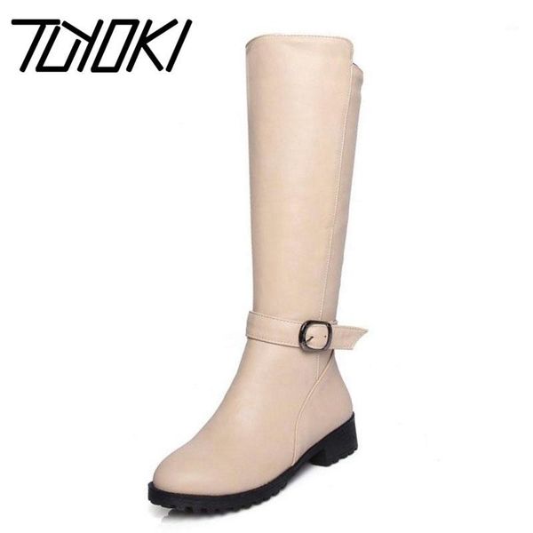 boots tuyoki women knee high metal buckle fur winter women's shoes round toe fashion flats footwear size 34-431, Black
boots tuyoki women knee high metal buckle fur winter women's shoes round toe fashion flats footwear size 34-431, Black