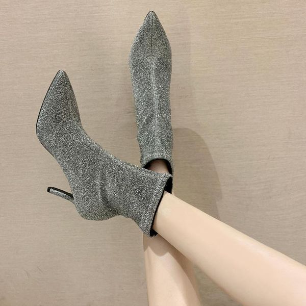 boots 9 cm sequin ankle women party super high heel glitter short slip-on pointed toe silver black 2021
boots 9 cm sequin ankle women party super high heel glitter short slip-on pointed toe silver black 2021
