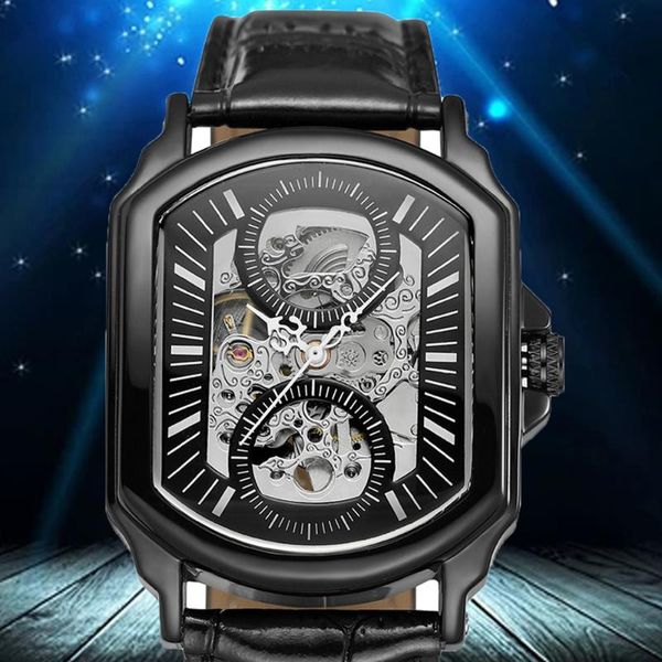 designer tonneau mechanical watches automatic self-wind floating cloud carving skeleton men luxury brand wrist wristwatches, Slivery;brown
designer tonneau mechanical watches automatic self-wind floating cloud carving skeleton men luxury brand wrist wristwatches, Slivery;brown