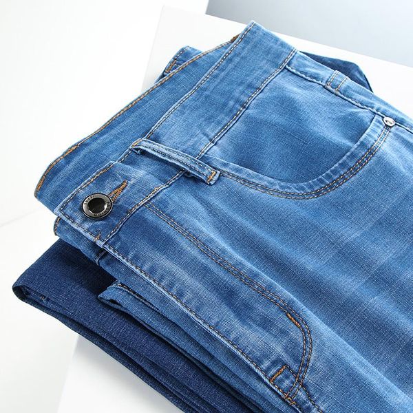 men's jeans 2021 men classic elasticity business fashion comfortable solid straight brand long denim trousers male 40 42, Blue
men's jeans 2021 men classic elasticity business fashion comfortable solid straight brand long denim trousers male 40 42, Blue