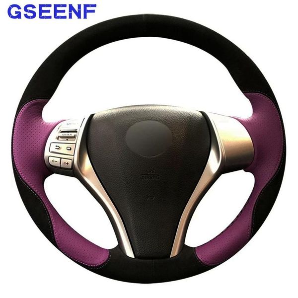 steering wheel covers car cover hand-stitched black suede purple leather anti-slip for teana 2013-2021 altima x-tra
steering wheel covers car cover hand-stitched black suede purple leather anti-slip for teana 2013-2021 altima x-tra