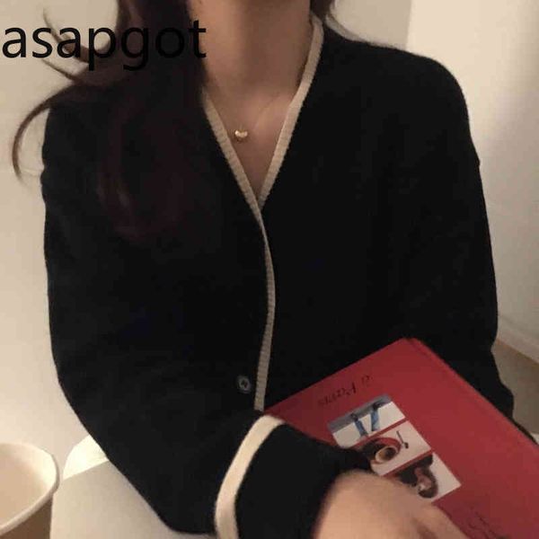 spring korean vintage v neck full sweaters cardigan women knit coat wild loose casual black harajuku ugly christmas 210429, White
spring korean vintage v neck full sweaters cardigan women knit coat wild loose casual black harajuku ugly christmas 210429, White