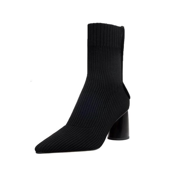 boots krazing pot large size sock boots knitting high street fashion pointed toe thick heel zipper elegant lady ankle l1f11 n16i, Black
boots krazing pot large size sock boots knitting high street fashion pointed toe thick heel zipper elegant lady ankle l1f11 n16i, Black