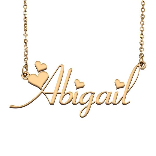 pendant necklaces abigail name necklace personalised stainless steel women choker 18k gold plated alphabet letter jewelry friends gift, Silver
pendant necklaces abigail name necklace personalised stainless steel women choker 18k gold plated alphabet letter jewelry friends gift, Silver