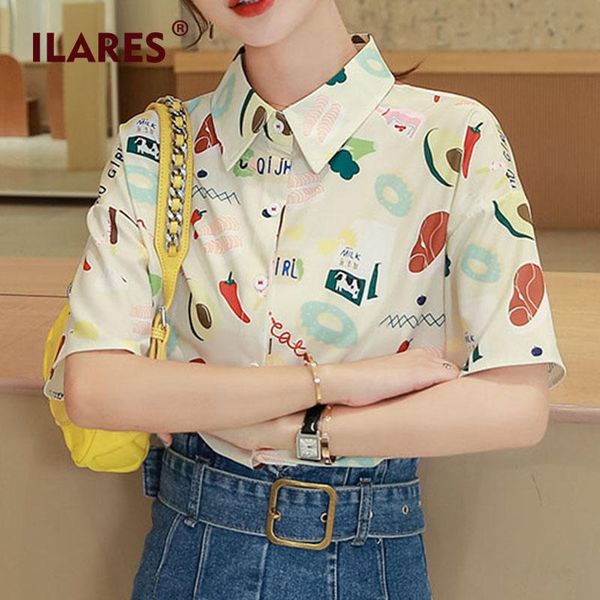 women's blouses & shirts ilares blouse women plus size shirt vintage short sleeve chiffon cartoon printing clothes for xxl, White
women's blouses & shirts ilares blouse women plus size shirt vintage short sleeve chiffon cartoon printing clothes for xxl, White