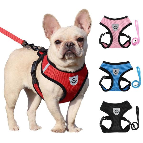 dog collars & leashes pet adjustable breathable harnesses vest soft mesh chest strap harness training supplies outdoor walking lead leashs
dog collars & leashes pet adjustable breathable harnesses vest soft mesh chest strap harness training supplies outdoor walking lead leashs