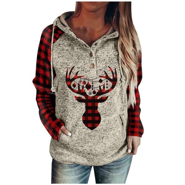 women's hoodies & sweatshirts in stock christmas print button down pullover plaid with pocket fashion stitching hooded sweater#8, Black
women's hoodies & sweatshirts in stock christmas print button down pullover plaid with pocket fashion stitching hooded sweater#8, Black