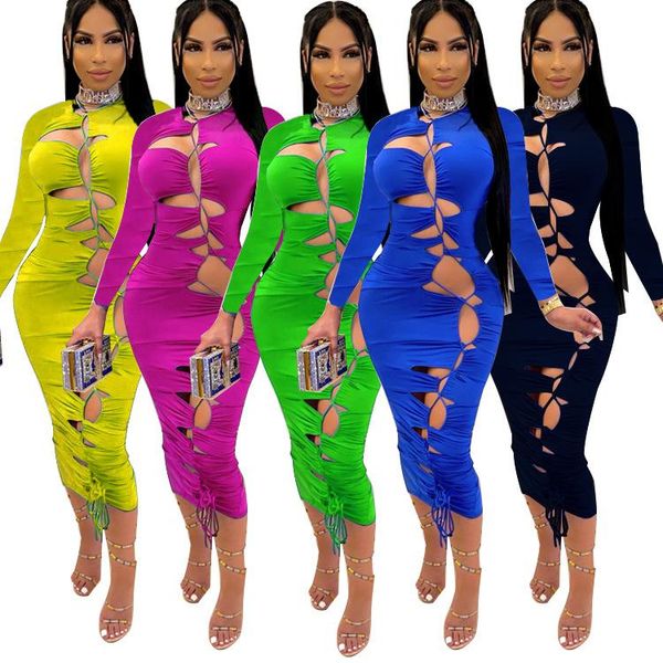 casual dresses women long sleeve bodycon dress hollow-out bandage sheath night club summer fall lace up outfits 2021 robe femme, Black;gray
casual dresses women long sleeve bodycon dress hollow-out bandage sheath night club summer fall lace up outfits 2021 robe femme, Black;gray