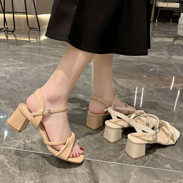 sandals all-match buckle strap med high heel sandal for women 2021 summer suit female beige clear shoes espadrilles platform medium, Black
sandals all-match buckle strap med high heel sandal for women 2021 summer suit female beige clear shoes espadrilles platform medium, Black