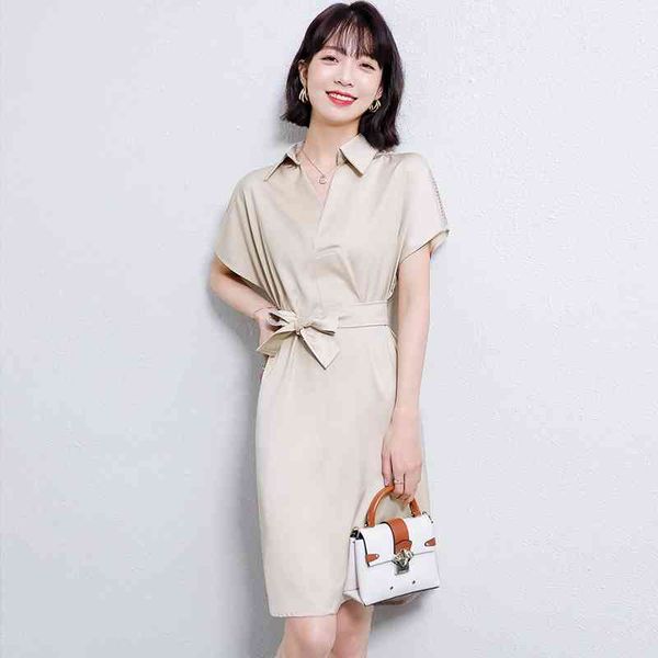 elegant korean style clothing fashion patchwork dresses shirt summer vintage loose women's 882d 210420, White 
elegant korean style clothing fashion patchwork dresses shirt summer vintage loose women's 882d 210420, White