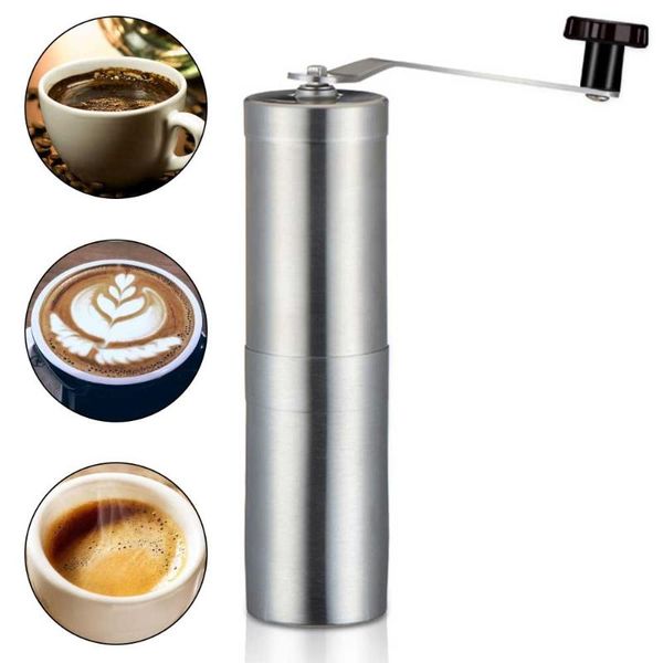 manual coffee grinders portable stainless steel grinder hand crank bean pepper mill grind tool adjustable thickness kitchenware 
manual coffee grinders portable stainless steel grinder hand crank bean pepper mill grind tool adjustable thickness kitchenware