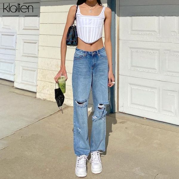 spring casual hole high waist blue jeans women fashion simple stretch soft solid cotton straight zipper trousers women's
spring casual hole high waist blue jeans women fashion simple stretch soft solid cotton straight zipper trousers women's