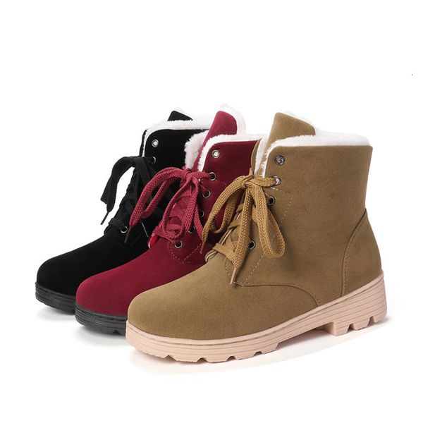 asumer size 34-43 fashion ladies snowboots round toe lace up women's med heels keep warm winter boots, Black
asumer size 34-43 fashion ladies snowboots round toe lace up women's med heels keep warm winter boots, Black