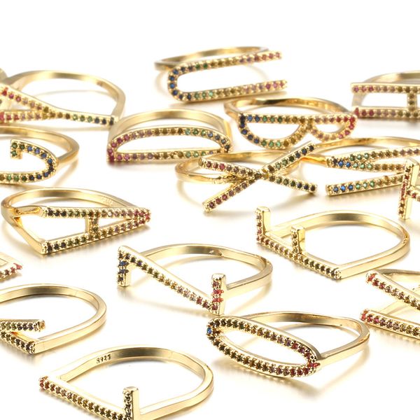 kimter fashion 26 letters ring with crystals colorful rhinestone alphabet rings rainbow charm band for female wedding q194fz, Silver
kimter fashion 26 letters ring with crystals colorful rhinestone alphabet rings rainbow charm band for female wedding q194fz, Silver