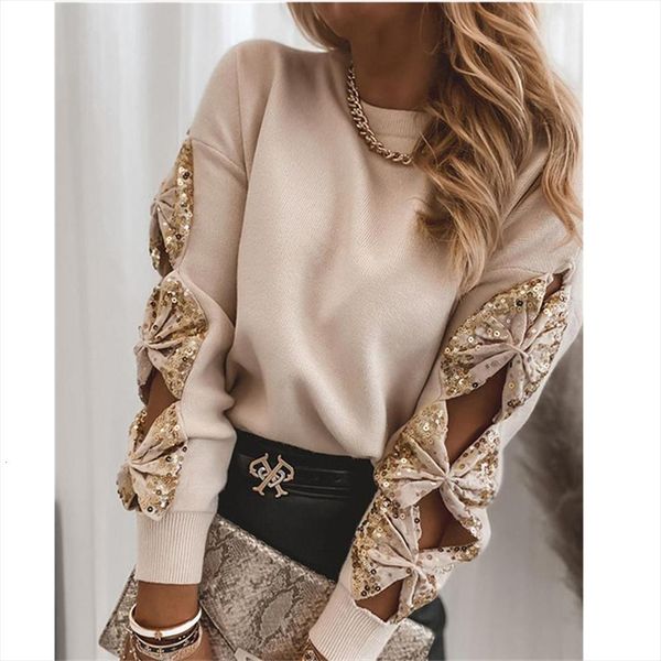 women spring autumn fashion casual sweaters crew neck sequin bowknot cutout long sleeve loose knit pullovers tunic khaki gray, White;black
women spring autumn fashion casual sweaters crew neck sequin bowknot cutout long sleeve loose knit pullovers tunic khaki gray, White;black