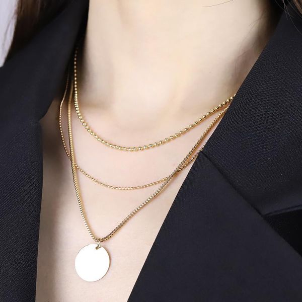 chokers simple temperament net red multi-layer coin three-layer choker necklace female korean metal disc pendant wedding gift, Golden;silver
chokers simple temperament net red multi-layer coin three-layer choker necklace female korean metal disc pendant wedding gift, Golden;silver