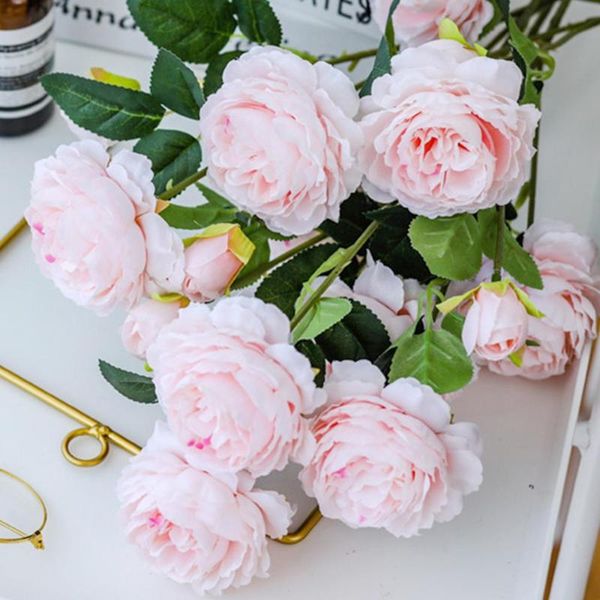 european style artificial rose wedding flower 3 heads simulation peony home deocoration fake flowers diy decoration decorative & wreaths
european style artificial rose wedding flower 3 heads simulation peony home deocoration fake flowers diy decoration decorative & wreaths