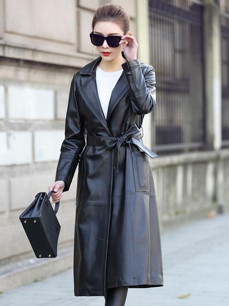 women's leather & faux geniune jacket spring autumn 100% real sheepskin trench coats for women jackets jaqueta de couro lx2634, Black
women's leather & faux geniune jacket spring autumn 100% real sheepskin trench coats for women jackets jaqueta de couro lx2634, Black