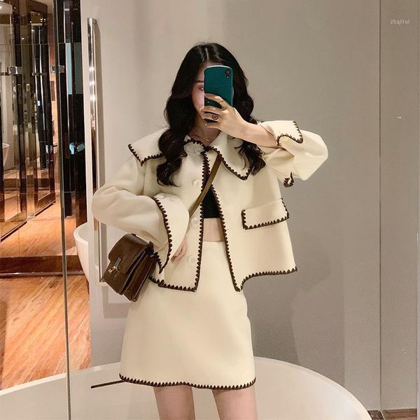 two piece dress early autumn 2021 net red suit small man coat fashion high waist skirt goddess female tide, White
two piece dress early autumn 2021 net red suit small man coat fashion high waist skirt goddess female tide, White
