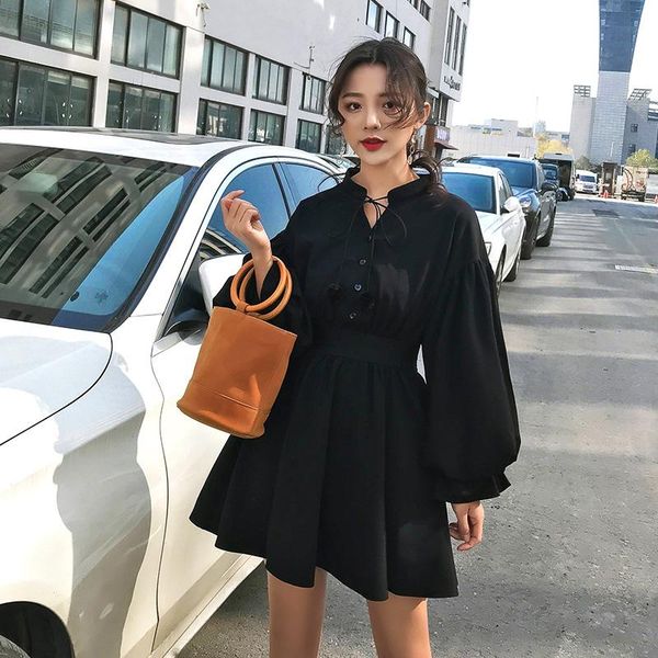 casual dresses 2021 spring/summer vintage hepburn style dress tutu black fashionable elegant long-sleeved party, Black;gray
casual dresses 2021 spring/summer vintage hepburn style dress tutu black fashionable elegant long-sleeved party, Black;gray