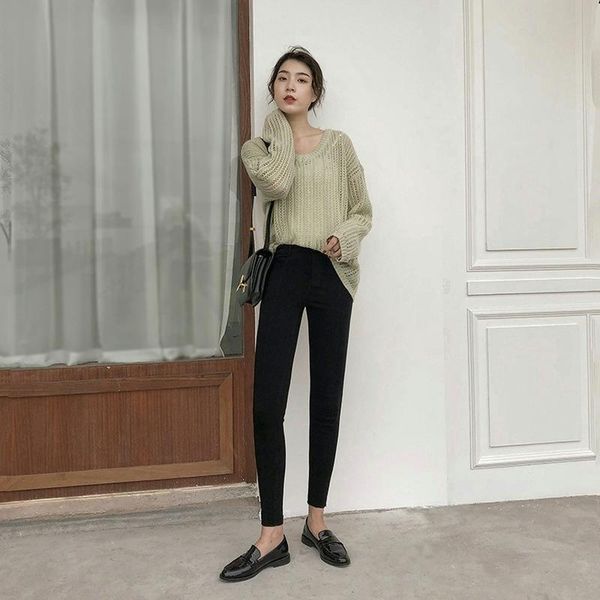 women's pants & capris spring/summer casual high waist skinny leggings stretchy work thin high-waisted black elastic jeans, Black;white
women's pants & capris spring/summer casual high waist skinny leggings stretchy work thin high-waisted black elastic jeans, Black;white
