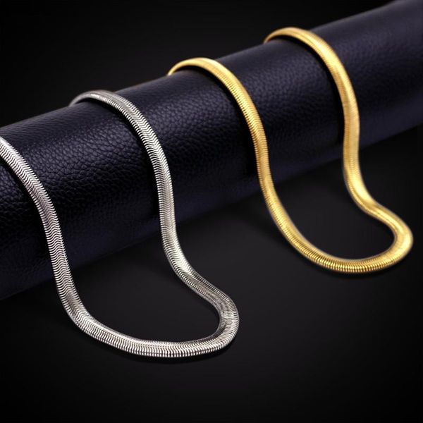 wholesale necklace men vintage jewelry collier brand herringbone chain trendy gold-color snake bijoux chains, Silver
wholesale necklace men vintage jewelry collier brand herringbone chain trendy gold-color snake bijoux chains, Silver