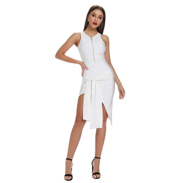 real rayon asymmetric bandage bodycon dress white color v neck sleeveless party dress with sashes 210414, Black;gray
real rayon asymmetric bandage bodycon dress white color v neck sleeveless party dress with sashes 210414, Black;gray
