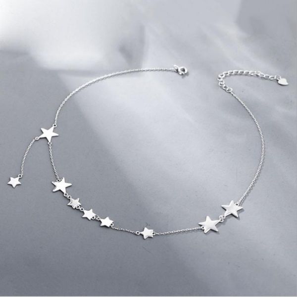 chains trendy charm chain necklace for women simple stars pendant tassel choker party jewelry gift, Silver
chains trendy charm chain necklace for women simple stars pendant tassel choker party jewelry gift, Silver