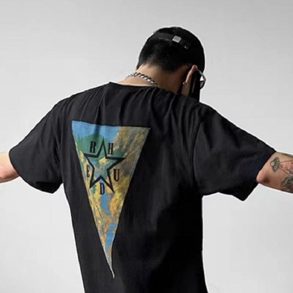 men's t-shirts high street brand inverted triangle letter logo print vintage tee streetwear women's t-shirt t shirts crop y2k, White;black
men's t-shirts high street brand inverted triangle letter logo print vintage tee streetwear women's t-shirt t shirts crop y2k, White;black