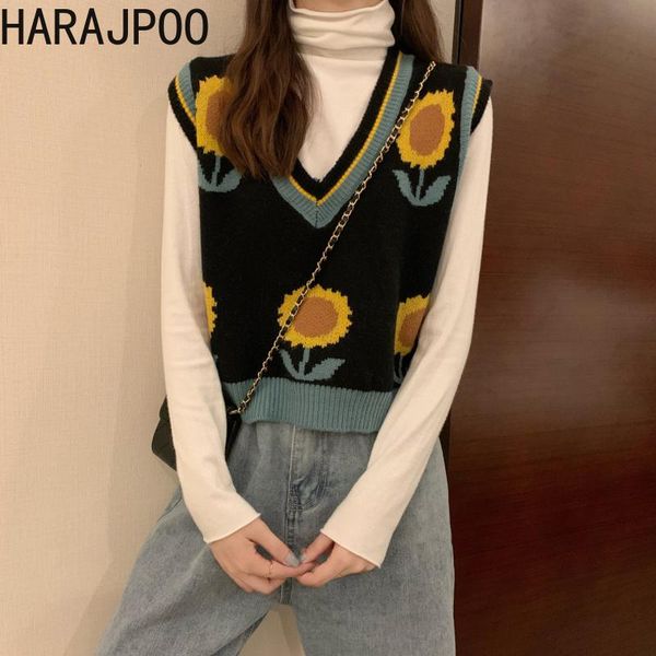 women's vests harajpoo women vest 2021 korean spring fall layered knitted wear two piece set contrast sweater trend sleeveless jacket, Black;white
women's vests harajpoo women vest 2021 korean spring fall layered knitted wear two piece set contrast sweater trend sleeveless jacket, Black;white