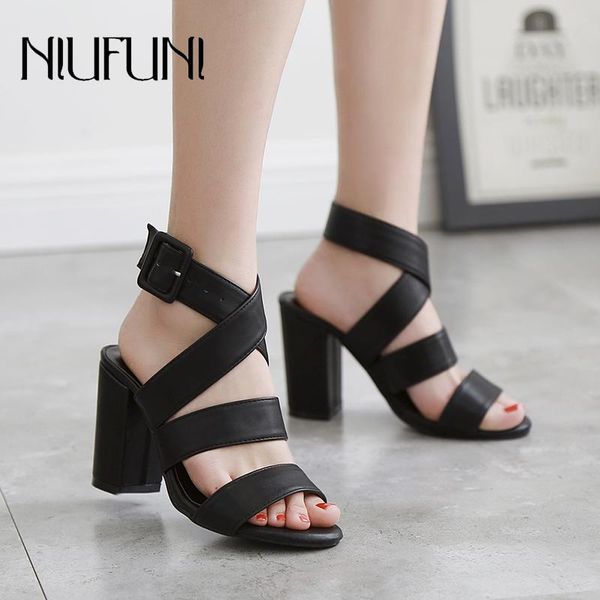 roman shoes solid color women's sandals 2021 arrival belt buckle casual round toe thick high heels gladiator dress, Black
roman shoes solid color women's sandals 2021 arrival belt buckle casual round toe thick high heels gladiator dress, Black