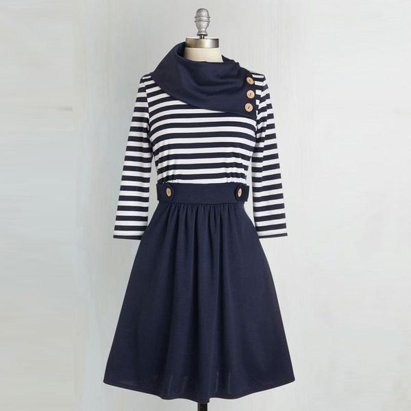 casual dresses women fashion vintage sailor suit slim long sleeve dress striped patchwork oblique bow collar pleated plus size, Black;gray
casual dresses women fashion vintage sailor suit slim long sleeve dress striped patchwork oblique bow collar pleated plus size, Black;gray