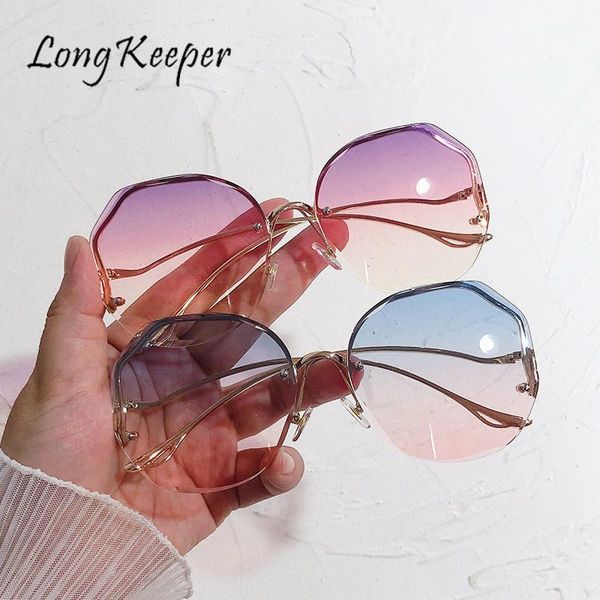 sunglasses oversized rimless women brand designer fashion gradient sun glasses shades cutting lens ladies frameless eyeglasses, White;black
sunglasses oversized rimless women brand designer fashion gradient sun glasses shades cutting lens ladies frameless eyeglasses, White;black