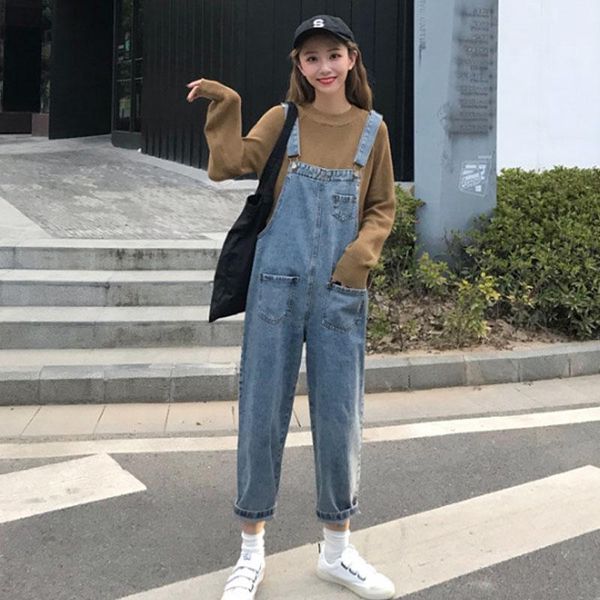 women's jeans denim overalls spring and autumn korean version of loose 2021 fashion net red pants ins tide women, Blue
women's jeans denim overalls spring and autumn korean version of loose 2021 fashion net red pants ins tide women, Blue