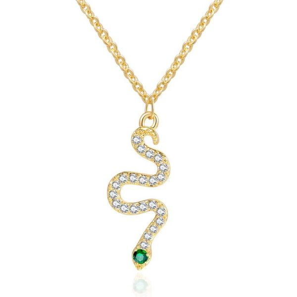chains fashion cubic zircon snake shape pendant necklace green crystal personality for women girlfriend jewelry, Silver
chains fashion cubic zircon snake shape pendant necklace green crystal personality for women girlfriend jewelry, Silver