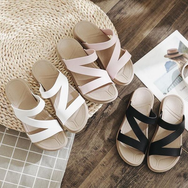 women's sandals 2021 summer leisure indoor and outdoor fashion antiskid flat slippers, Black
women's sandals 2021 summer leisure indoor and outdoor fashion antiskid flat slippers, Black