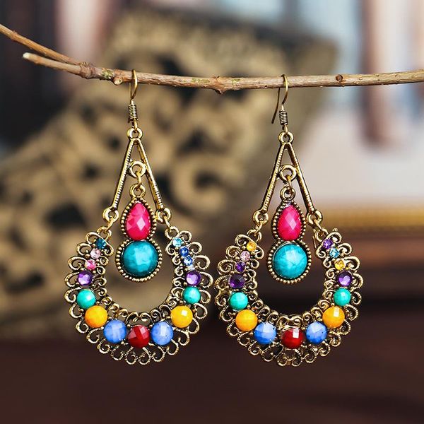 dangle & chandelier bohemian water drop vintage earrings for women colorful acrylic rhinestone gold color hollow long jewelry, Silver
dangle & chandelier bohemian water drop vintage earrings for women colorful acrylic rhinestone gold color hollow long jewelry, Silver