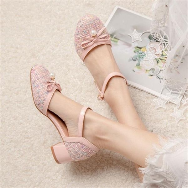 fashion pearls women plaid cloth ankle strap sandals med heels round toe 2021 summer shoes lady girls plus size 34-43 dress, Black
fashion pearls women plaid cloth ankle strap sandals med heels round toe 2021 summer shoes lady girls plus size 34-43 dress, Black