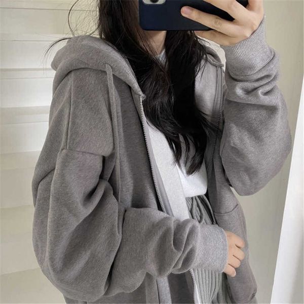 women's casual oversized sweatshirt, street wear, drawstring, solid color, hooded jacket, pocket, zipper, loose, harajuku, Black;brown
women's casual oversized sweatshirt, street wear, drawstring, solid color, hooded jacket, pocket, zipper, loose, harajuku, Black;brown