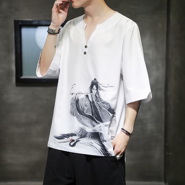 chinese style male tshirt casual streetwear men loose blouse traditional kung fu clothes hanfu men wu shu tee 10839, Red
chinese style male tshirt casual streetwear men loose blouse traditional kung fu clothes hanfu men wu shu tee 10839, Red
