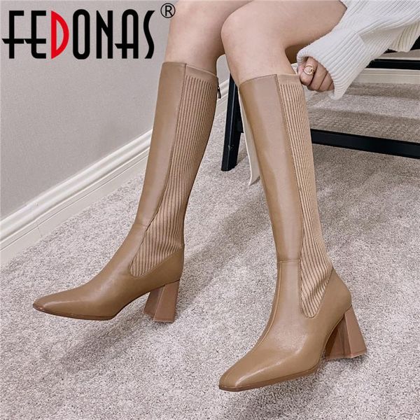 concise fashion square toe female knee high boots genui leather thick heels pumps winter party casual shoes woman, Black
concise fashion square toe female knee high boots genui leather thick heels pumps winter party casual shoes woman, Black