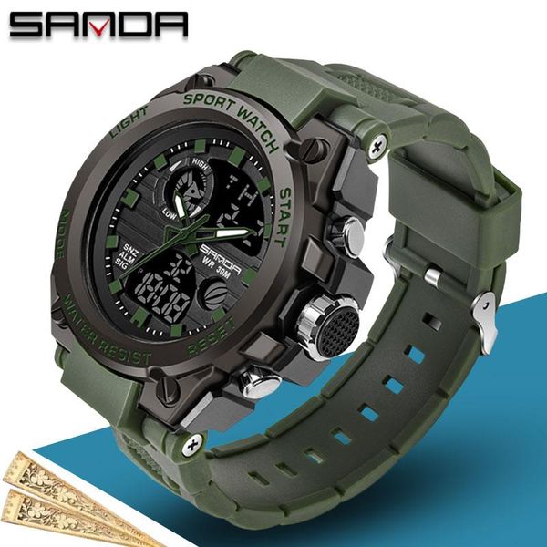 wristwatches sanda sports men's watch military watches men quartz waterproof male clock 2021 relogio masculino green, Slivery;brown
wristwatches sanda sports men's watch military watches men quartz waterproof male clock 2021 relogio masculino green, Slivery;brown
