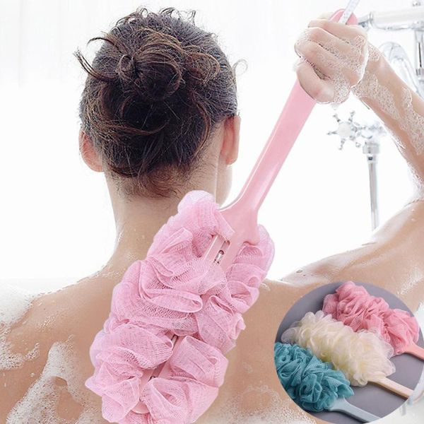 arrival long handle hanging soft mesh back body bath shower scrubber brush sponge for bathroom fast accessory set
arrival long handle hanging soft mesh back body bath shower scrubber brush sponge for bathroom fast accessory set
