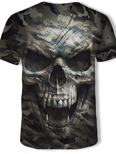 Skull camouflage pattern men's 3D printed T-shirt visual impact party top streetwear punk gothic round neck high quality American muscl, White;black
Skull camouflage pattern men's 3D printed T-shirt visual impact party top streetwear punk gothic round neck high quality American muscl, White;black