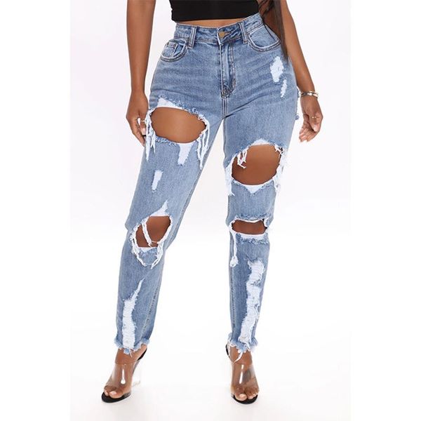 summer streetwear fashion retro large size ripped loose tight jeans women trousers denim women's, Blue
summer streetwear fashion retro large size ripped loose tight jeans women trousers denim women's, Blue