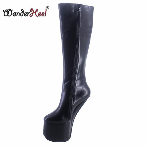 boots wonderheel 22cm hoof heels matte leather fetish cosplay appr. 9cm platform knee high heelless horseshoes shoes, Black
boots wonderheel 22cm hoof heels matte leather fetish cosplay appr. 9cm platform knee high heelless horseshoes shoes, Black