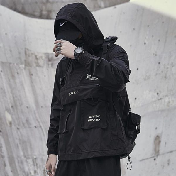 men's jackets cargo coats streetwear tactical function pullover harajuku multi-pocket hoody windbreaker, Black;brown
men's jackets cargo coats streetwear tactical function pullover harajuku multi-pocket hoody windbreaker, Black;brown