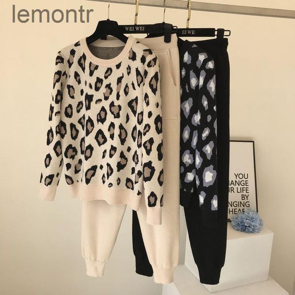women's leopard print street clothing, two-piece t-shirt, long sleeve round neck sweater, + trousers, solid color underwear, two piece, White
women's leopard print street clothing, two-piece t-shirt, long sleeve round neck sweater, + trousers, solid color underwear, two piece, White